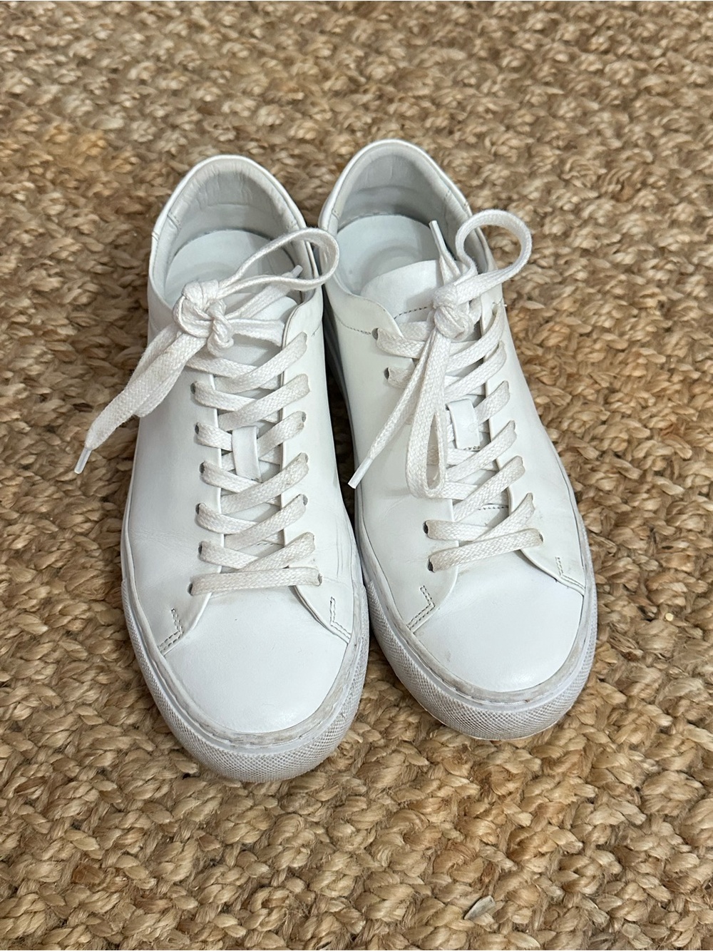Beckett Simonon White Leather Women's Low-Top Sneakers